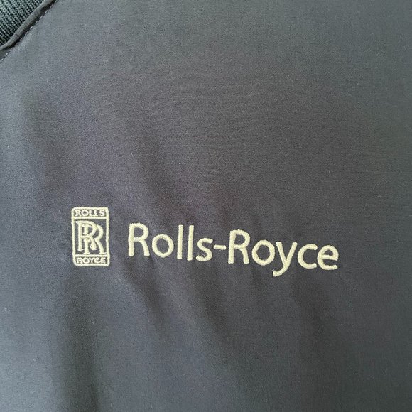 Rolls-Royce V-Neck Pullover Long Sleeve Navy Blue Men's XX-Large Made in USA - Picture 1 of 7
